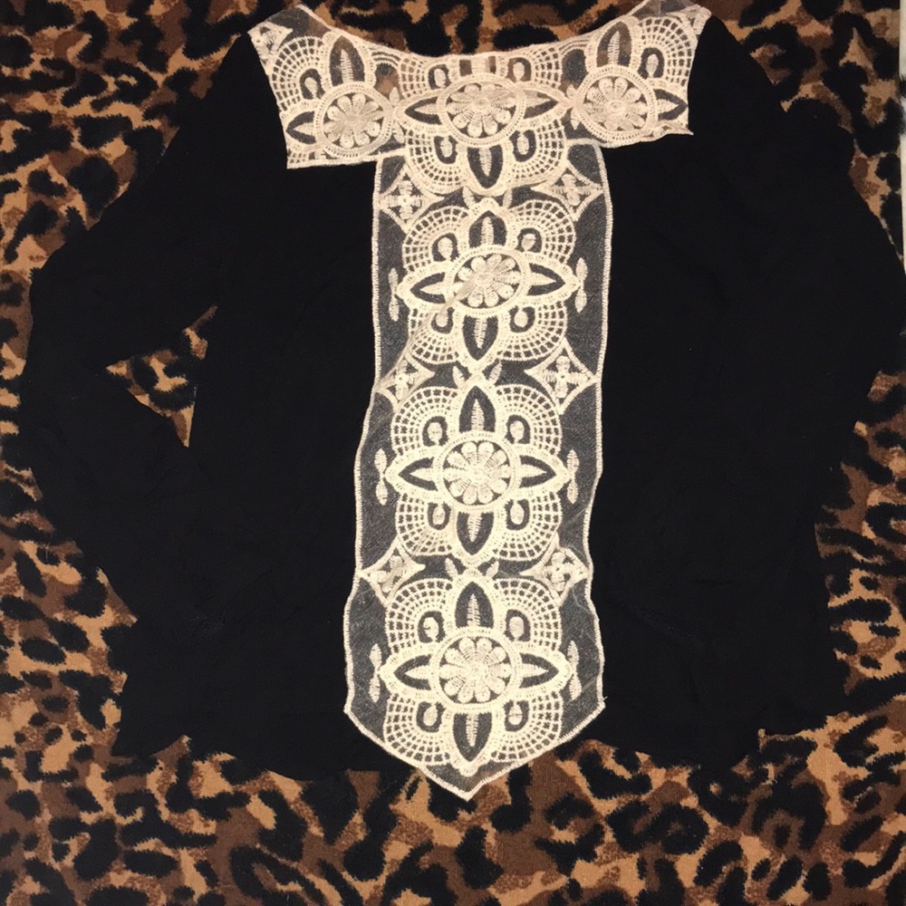 Long Sleeve Lace Detailed Top